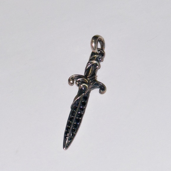 David Yurman Other - David Yurman Sterling Silver Dagger Pendant with Black Diamonds